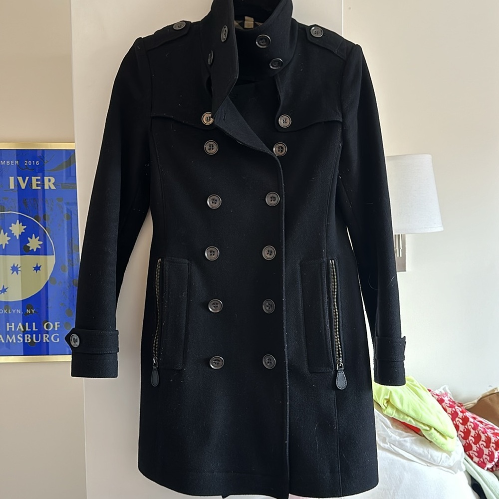 BURBERRY BLACK PEACOAT